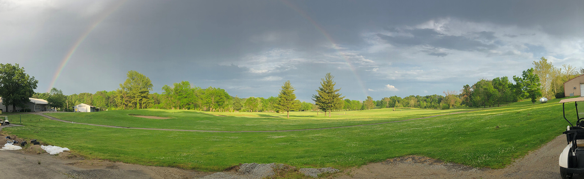 panoramic view of the course green